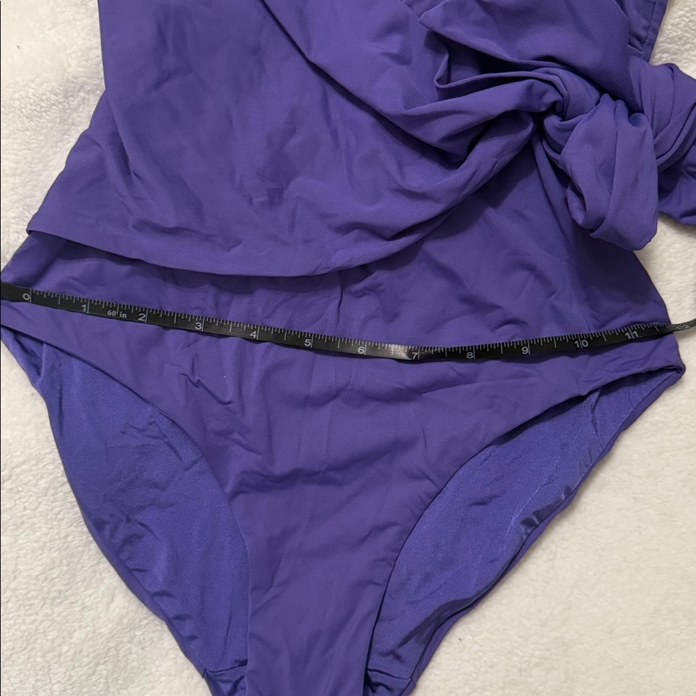 Onia Purple Wrap Waist Swimsuit - Picture 5 of 9